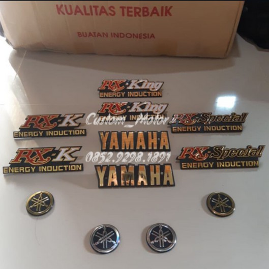 SET LOGO EMBLEM YAMAHA RX KING RXK RX SPECIAL MIRIP ORIGINAL