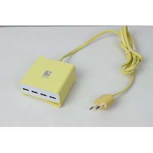 USB CHARGER 4 PORT LOCA (REAL HIGH POWER 6.2 AMPERE ) - KUNING