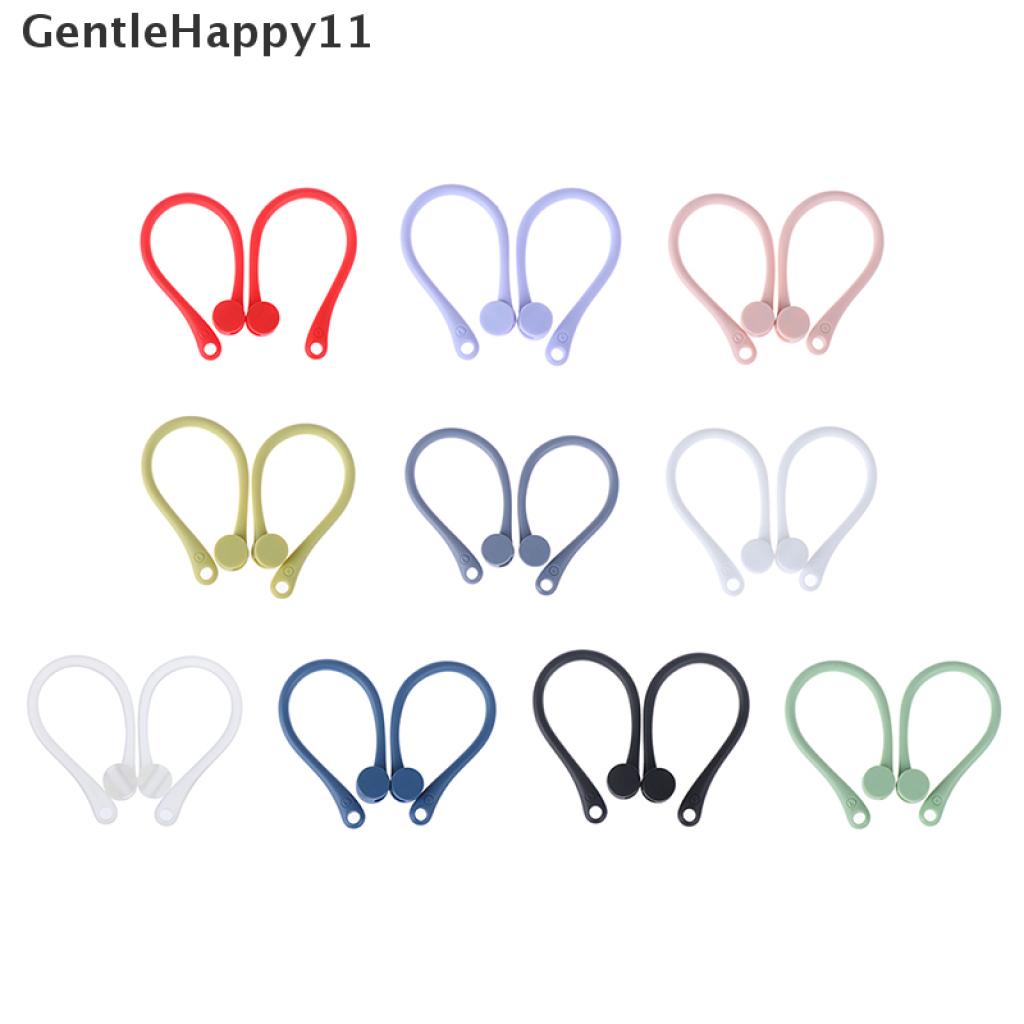 Gentlehappy 1pasang Earhook Holder Untuk AirPods Strap Silikon Olahraga Kait Telinga Anti Hilang