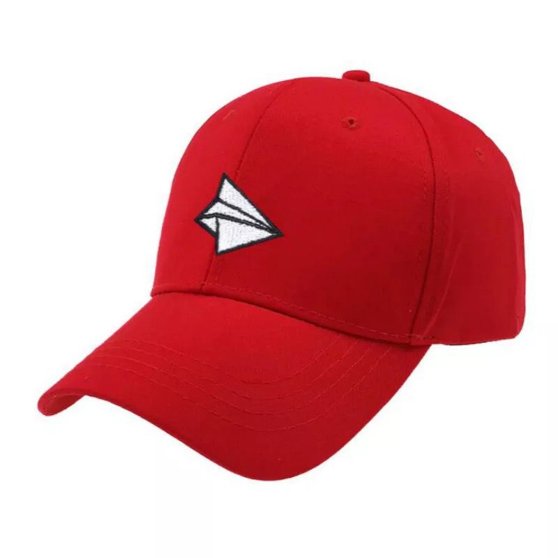Topi baseball kaktus cream-Pesawat merah