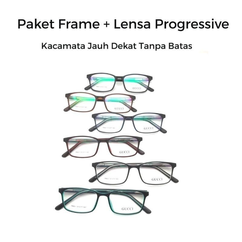 PAKET FRAME LENSA PROGRESIF JAUH DEKAT MINUS ATAU PLUS TANPA SILINDER