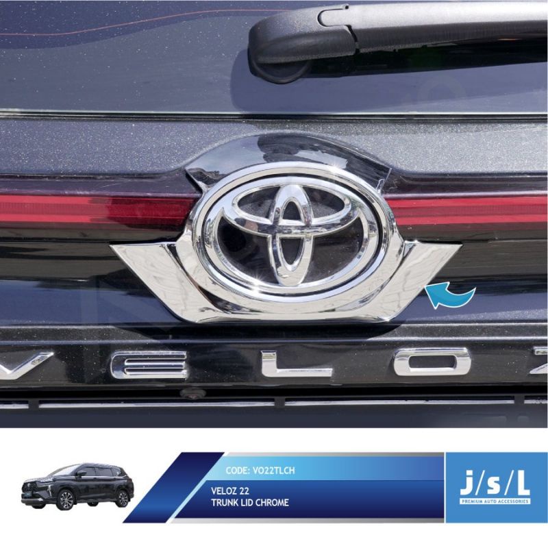 Trunk lid List bagasi belakang  Veloz 2021 2022 Hitam &amp; chrome jsl