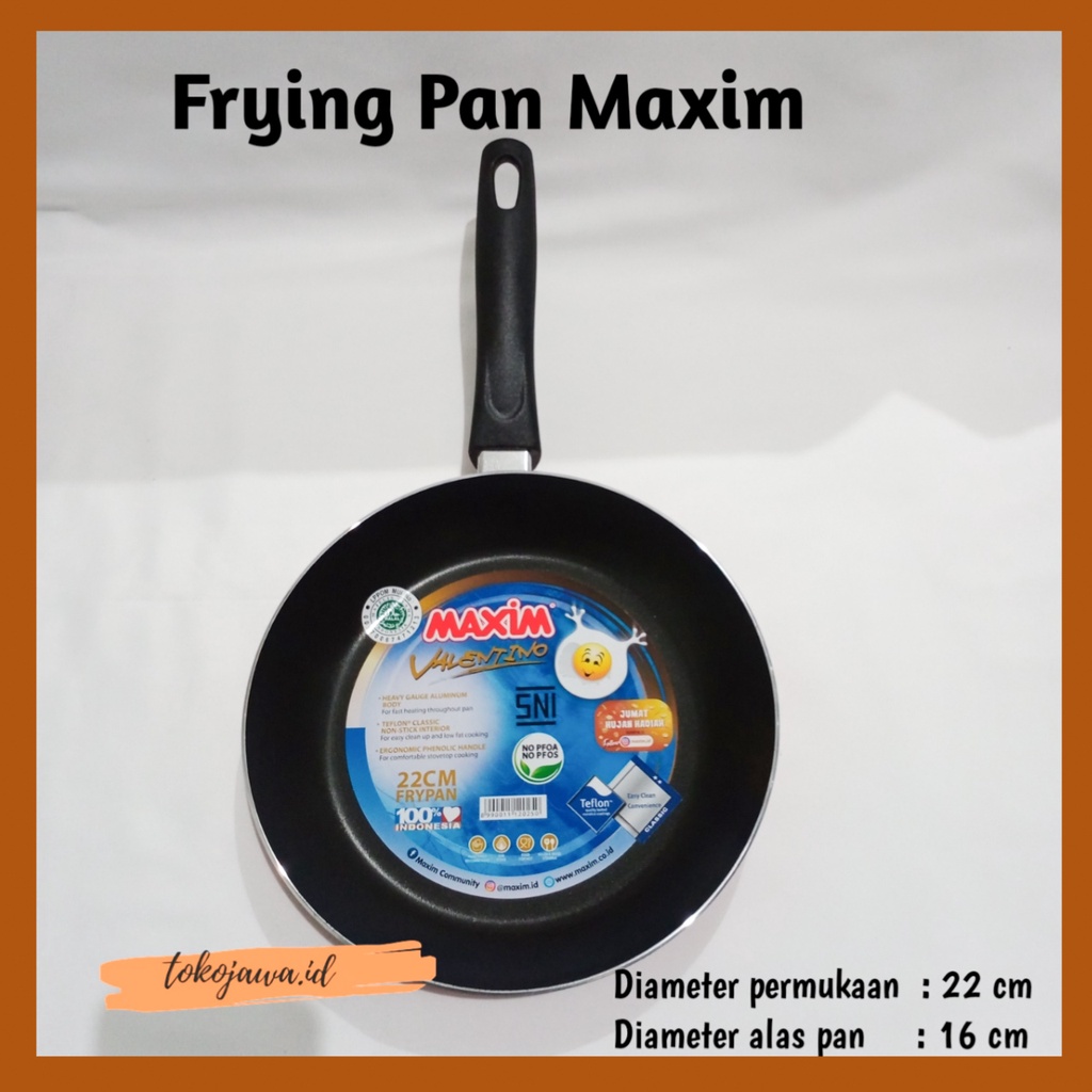 teflon maxim valentino 22 cm teplon anti lengket teflon set wajan anti lengket wajan teflon