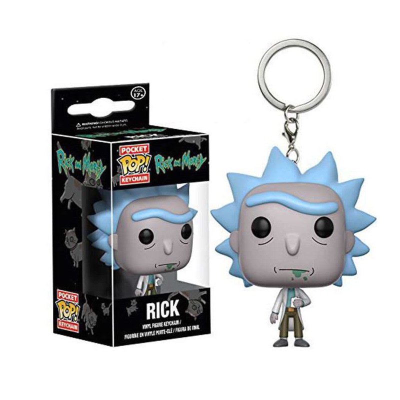 Gantungan Kunci Desain Anime Rick And Morty Funko Pop Bahan PVC Untuk Koleksi / Hadiah