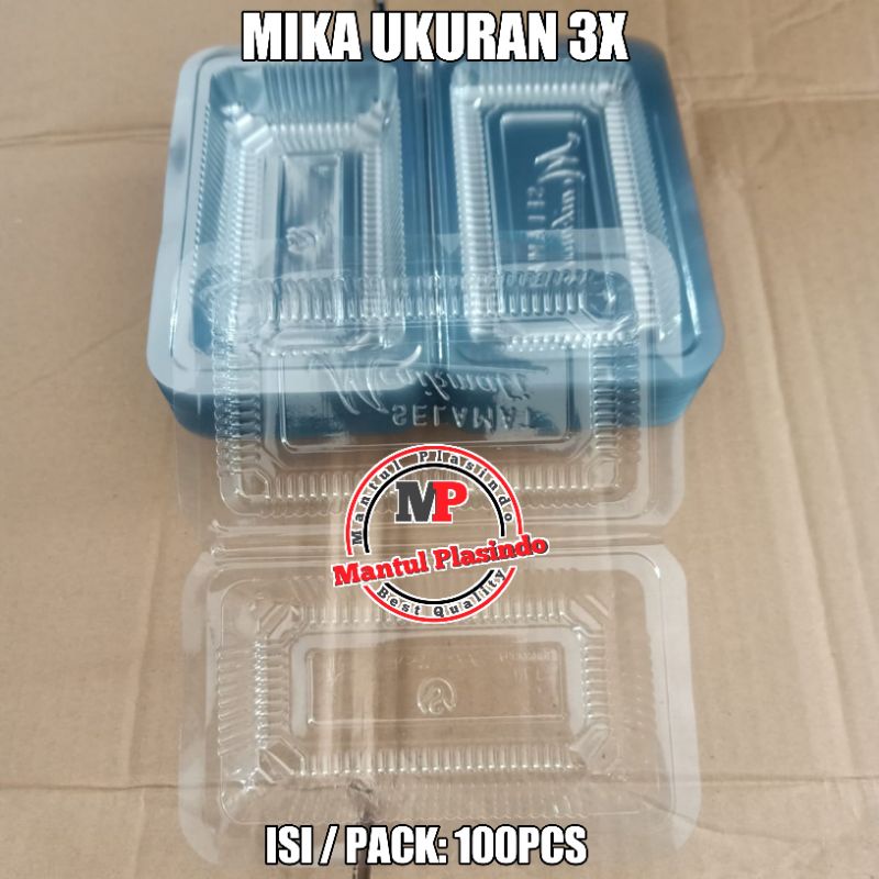 isi 100pcs MIKA 3XX BENING / MIKA KEMASAN KUE UKURAN 3 3X 3XC MAKANAN