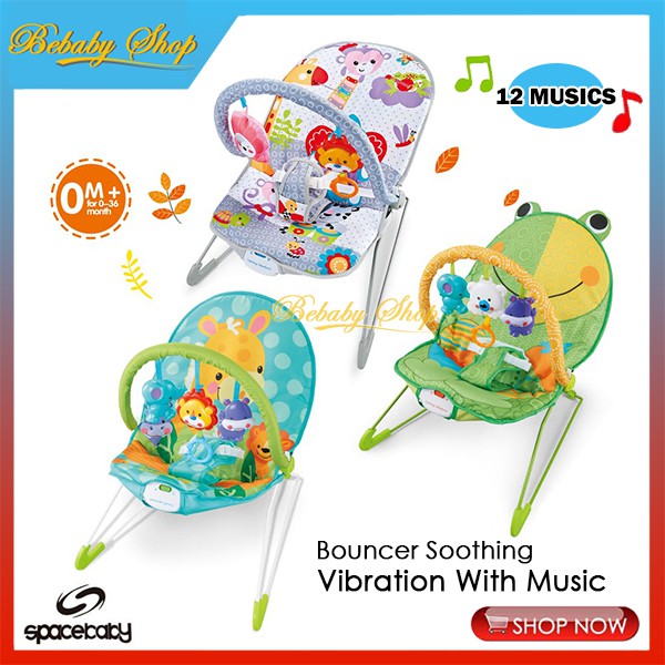 Bouncer Space Baby Sooting Vibration With 12 Music SB 8610 / Tempat Duduk Baby