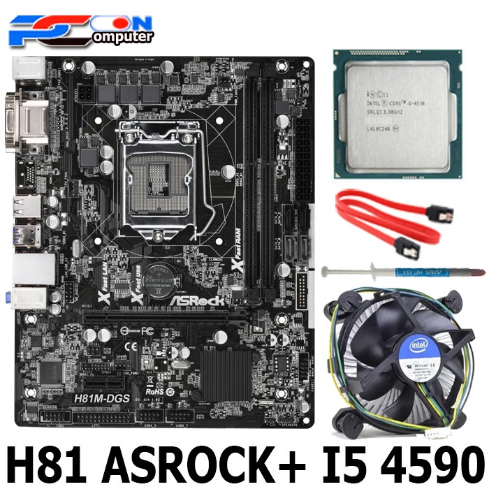 Pakeat Mobo intel H81 i5 4590 haswell bonus Fan