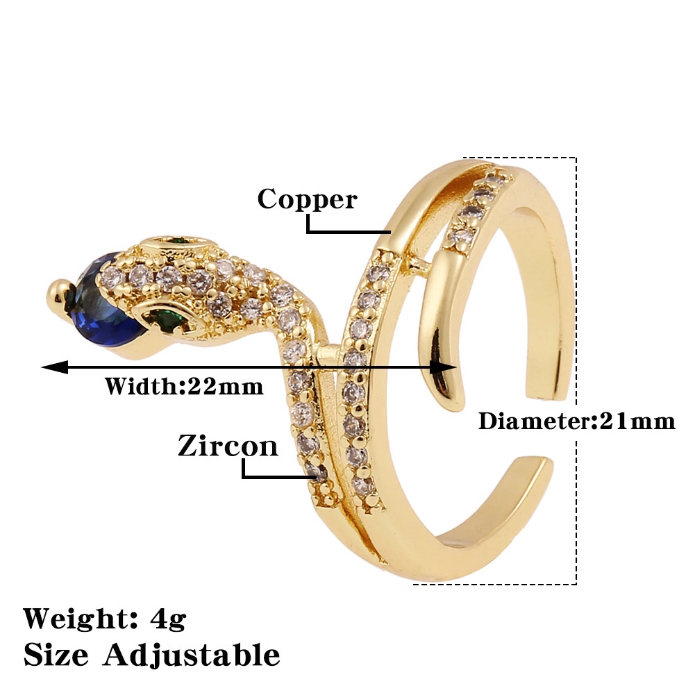 Baru geometris multilayer cincin ular desain terbuka cincin Wanita kepribadian perhiasan tangan