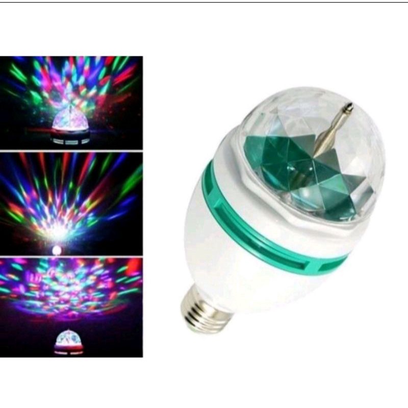 Lampu Disco Led Fitting Tumbler Mini Otomatis Warna Warni Rgb