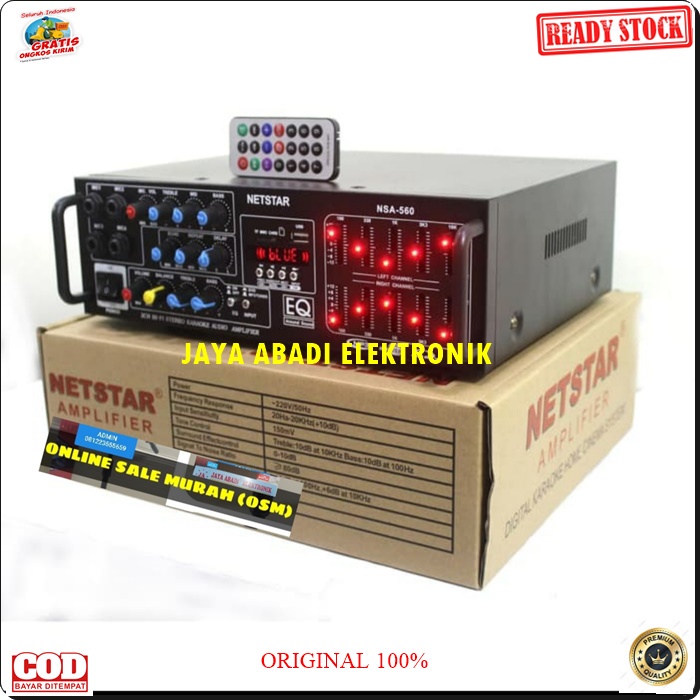 G423 NETSTAR POWER ECHO MIXER KARAOKE EFEK BLUETOOTH MIXING AMPLIFIER AC DC USB MP3 PLAYER SOUND AUDIO PROFESIONAL AUX DJ ACARA MEETING PORTABLE  SPIKER  PENGERAS SUARA SOUND COCOK UNTUK SEGALA JENIS AARA DAN MUDAH DIPASANG