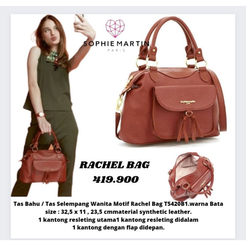 RACHEL BAG TAS SELAMPANG WANITA UKURAN BESAR TAS KANTOR TAS SOPHIE MARTIN ORIGINAL PROMO