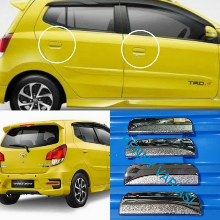 Cover Handle Putih Chrome Agya Ayla 2014 2020