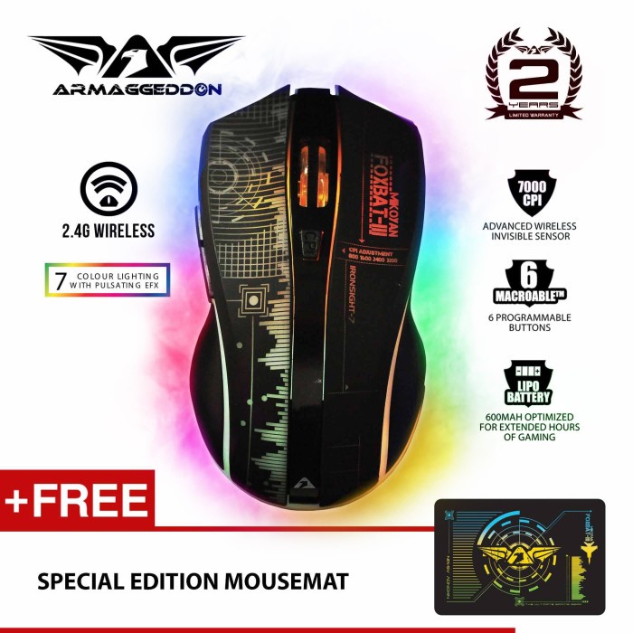 Mikoyan Foxbat III Wireless (2.4G) Gaming Mouse by Armageddon