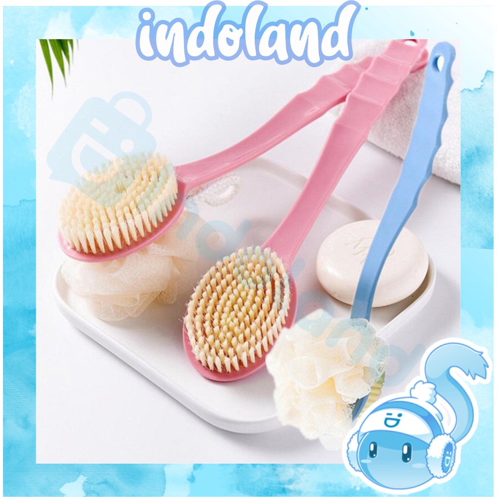 ☀ INDOLAND ☀ Sikat Punggung Shower Puff Mandi 2in1c R657