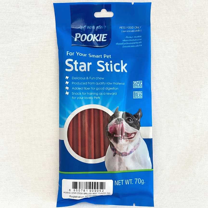 

POOKIE Snack Anjing Dental STAR Stick BEEF 70g
