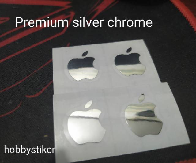 

Stiker iphone apple premium silver custom untuk hp handphone