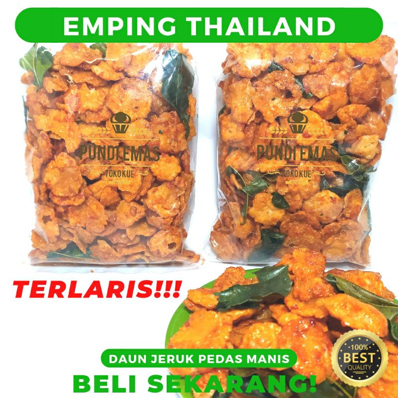 Emping Pedas Manis / Emping Melinjo / Emping Thailand Daun Jeruk Kiloan 250 Gram