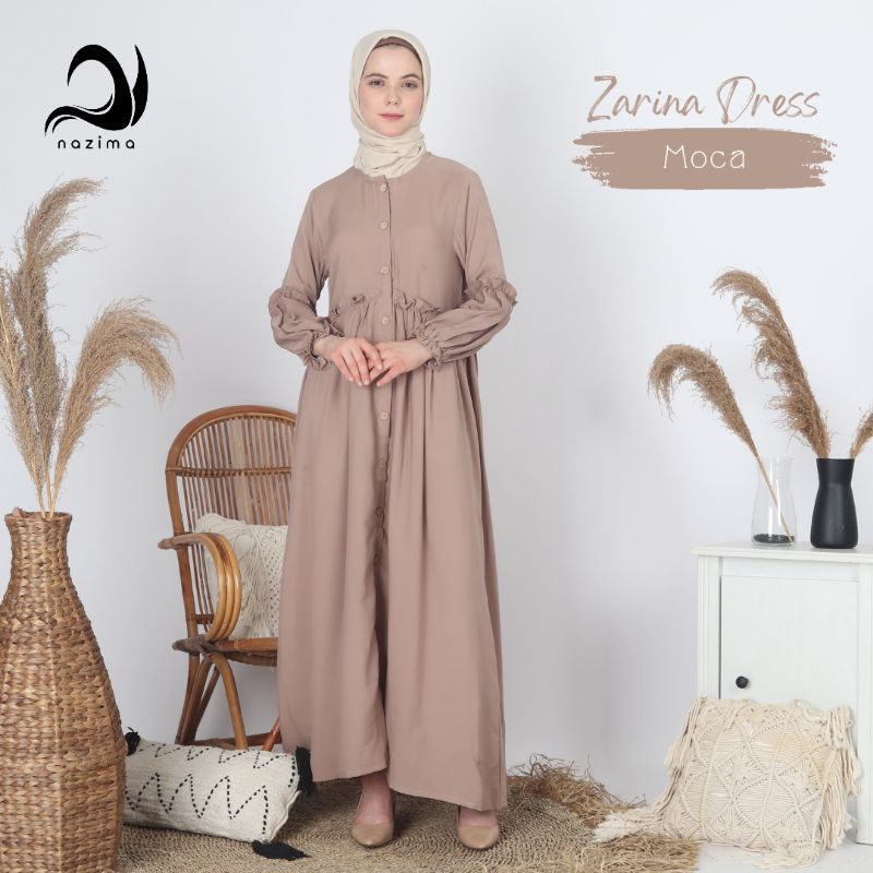 Nazima Gamis Dewasa Zarina Dress-Moca