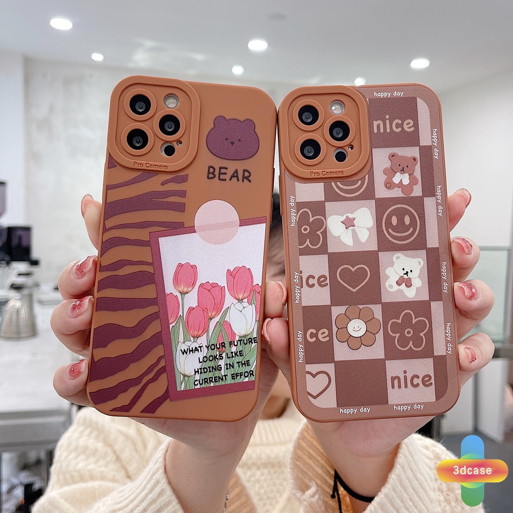 Apple Case For IPhone 11 12 13 PRO MAX 6 7 6S 8 Plus X XR XS MAX Se 2020 6SPlus 7Plus 6Plus 8Plus XSMAX Motif Fashion Chocolate Heart Bear Angel Eyes Soft Case