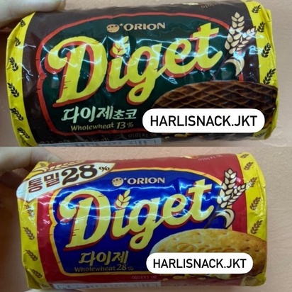 

ORION DIGET CHOCOLATE WHOLEWHEAT ROLL / ORIGINAL WHEAT ROLL- BISKUIT GANDUM KOREA