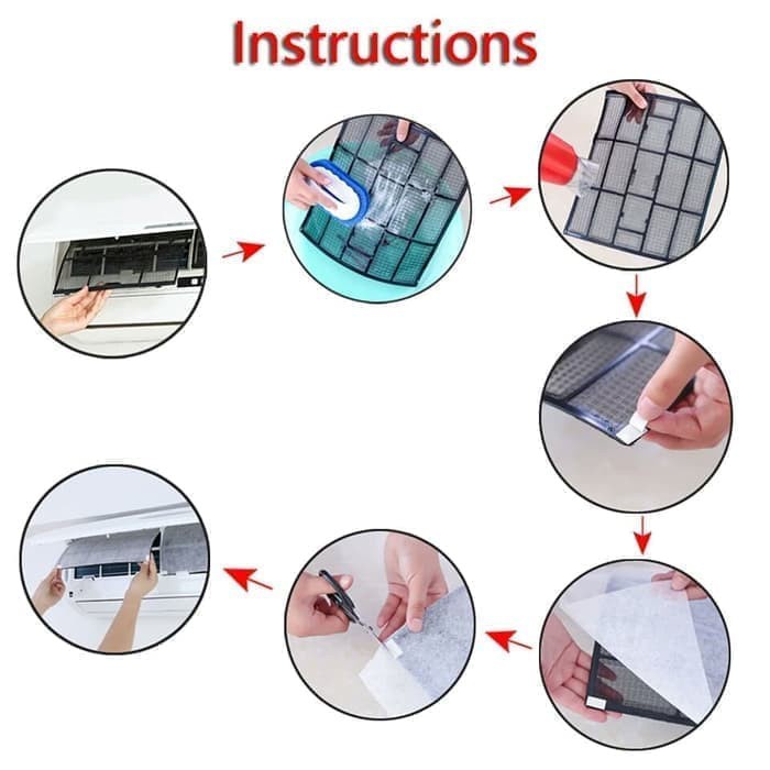 FILTER AIR CONDITIONAL 1/2-2PK / SARINGAN AC / FILTER AC SPLIT / ANTI DEBU