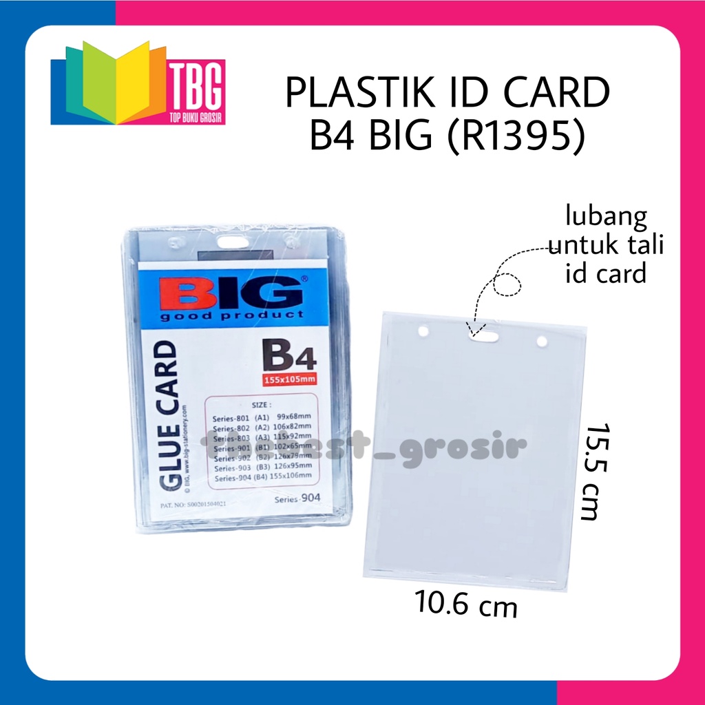 

1 PAK (20 PCS) PLASTIK ID CARD B4 BIG / MIKA ID CARD / ID CARD HOLDER (R-1395)