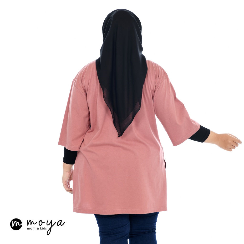 Kaos Oversize Casual Tee Polos Big Size LD 130cm (Fit to XXL) Kaos Polos Terbaru Hijab Friendly by moya