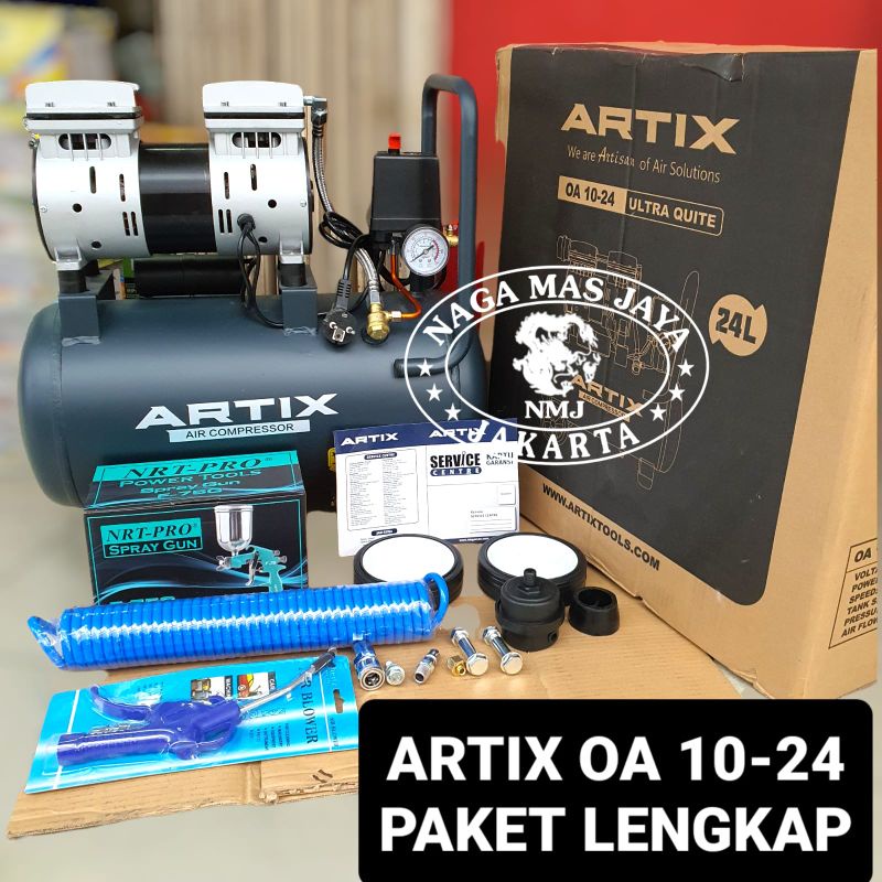 KOMPRESOR ANGIN OILLESS ARTIX OA 1024 / COMPRESSOR 1HP ARTIX OA 1024 / KOMPRESOR 1HP OILLESS ARTIX O