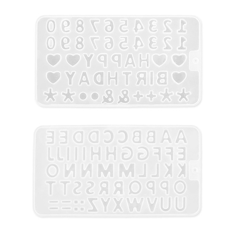 SIY  Crystal Epoxy Resin Mold DIY Crafts Jewelry Pendant Casting Supplies Alphabet Letters Number Symbol Ornament Keychain Casting Silicone Mould