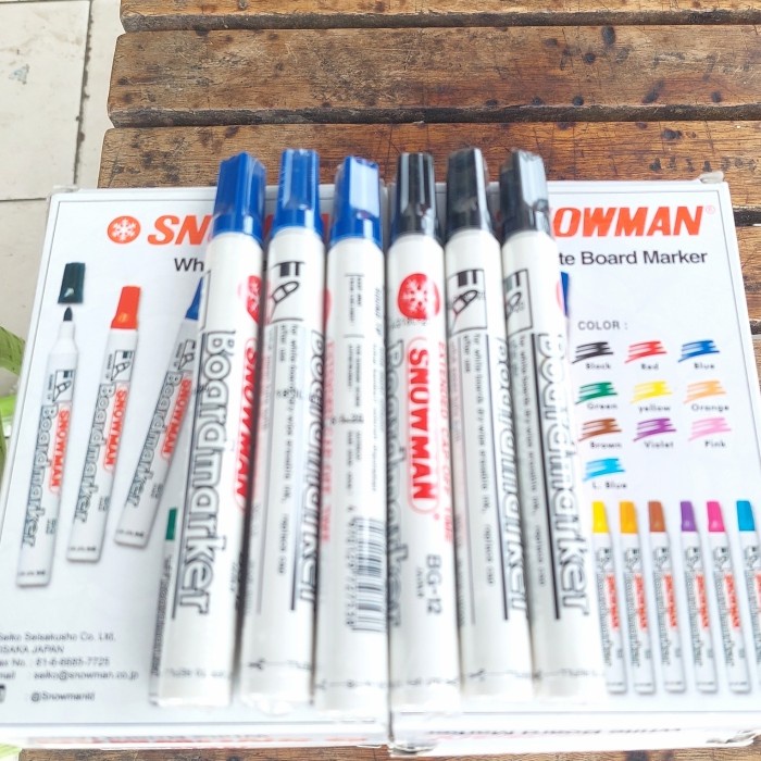 

Wow Spidol Snowman White Bosrd Marker Asli Promo