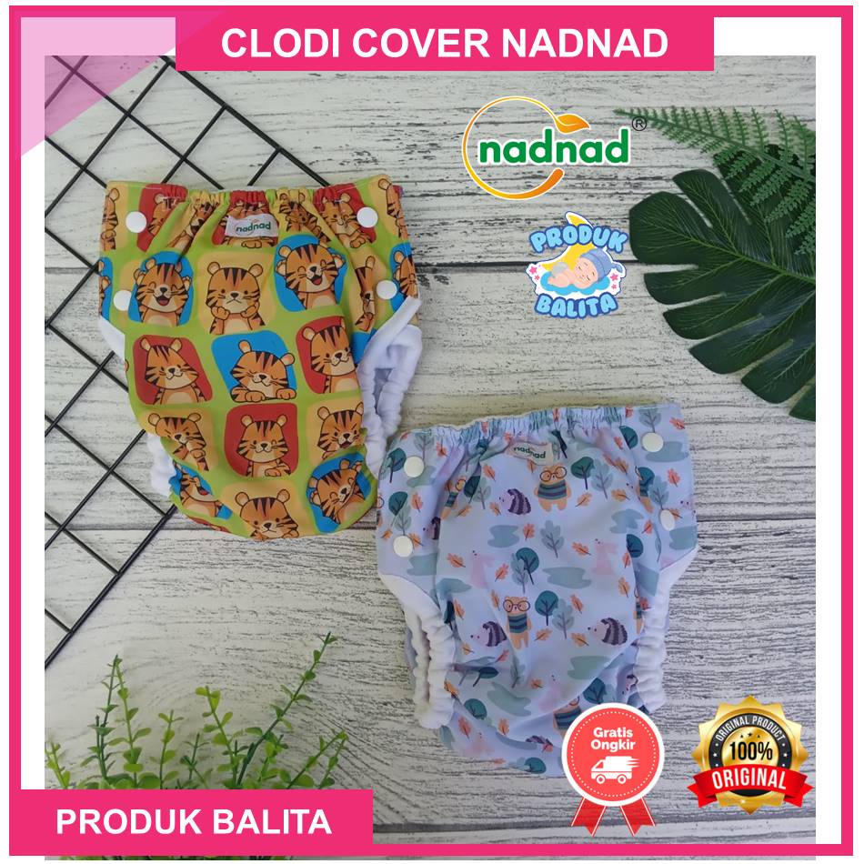 Popok Kain Bayi Popok Cuci Ulang + Insert Motif Karakter lucu | Clodi Cover Pants Newborn By Nadnad Perekat BB 3-11 KG Celana BB 7-17 KG