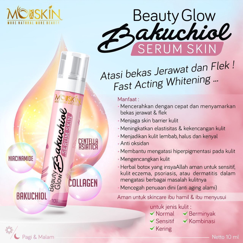 SERUM SKIN BAKUCHIOL BEAUTY GLOW MORASKIN