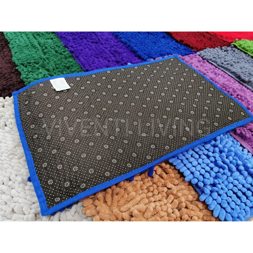 VL - COD MURAH [290gr] KESET CENDOL DOFF BULIR JUMBO ALAS BINTIK COKELAT ANTISLIP MICROFIBER DOORMAT UK +- 38 58 CM