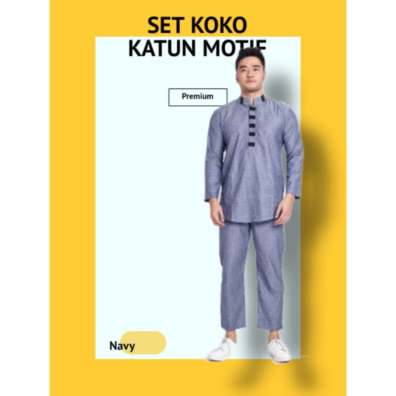 SETELAN KOKO POLOS - BAJU MUSLIM SATU SET BAJU CELANA