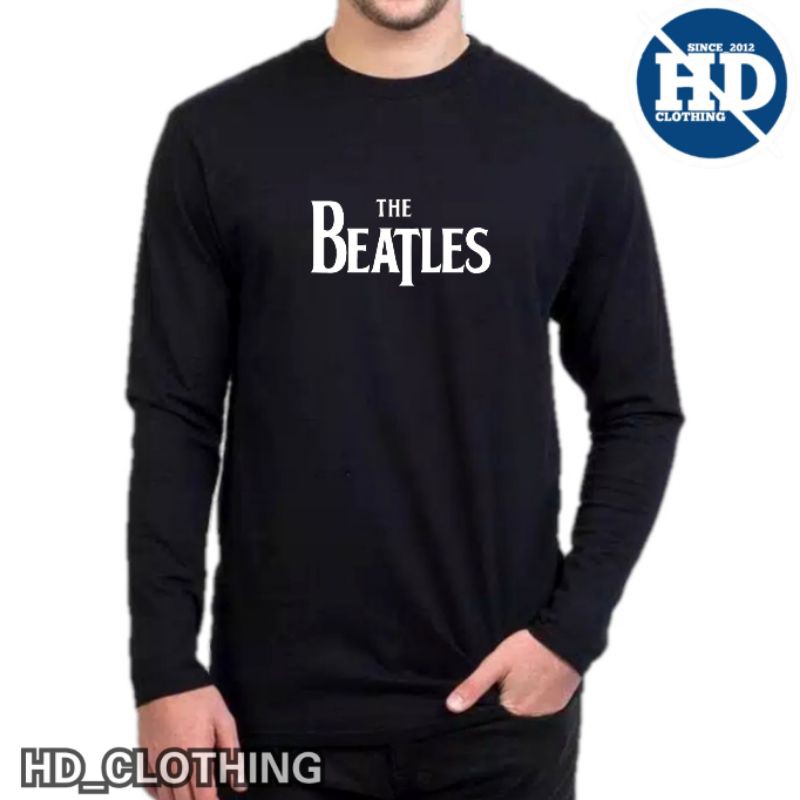 Baju kaos musik lengan panjang band the beatles