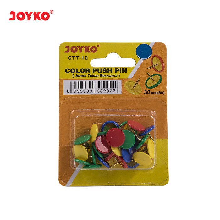 

Joyko Color Thumb Tack CTT-10 (P.Payung Warna) - 2 Set