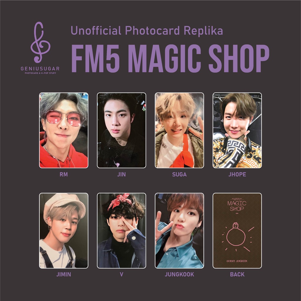 [REPLIKA BTS] PHOTOCARD FM5 MAGIC SHOP UNOFFICIAL