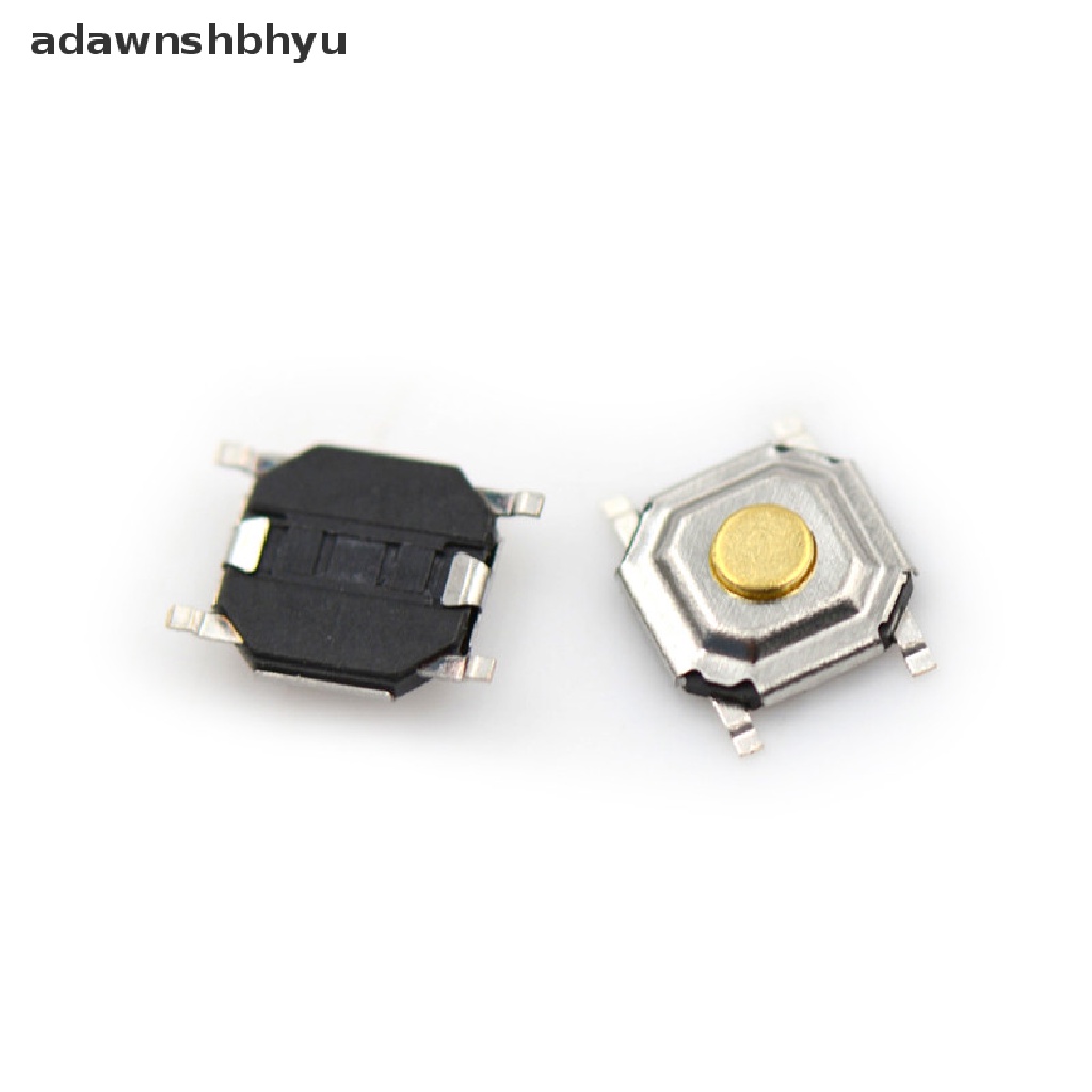 Adawnshbhyu 20pcs 4*4*1.5mm Saklar Sentuh Lampu ON/OFF Micro Switch Keys Tombol SMD 4pin Saklar