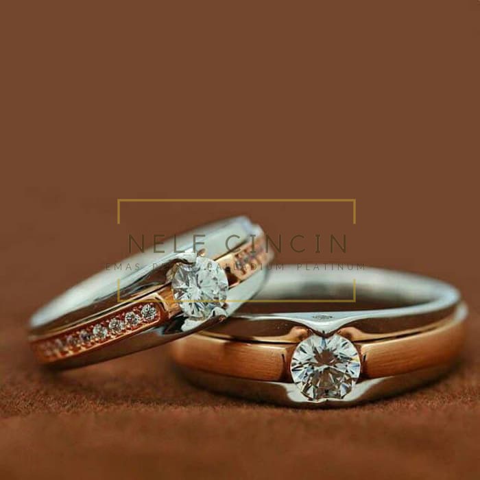 Cincin Perkawinan Cincin Tunangan Cincin Kawin Silver Cincin Couple 29