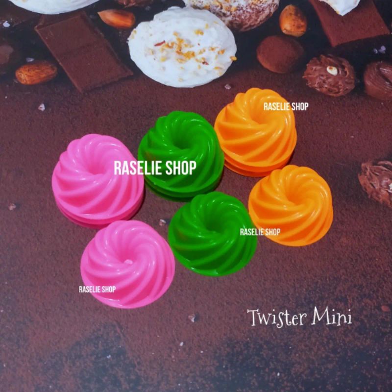Set 12pcs Cetakan Kue Puding TWISTER MINI Agar2 Jelly Bolu Kukus Talam Putu Ayu