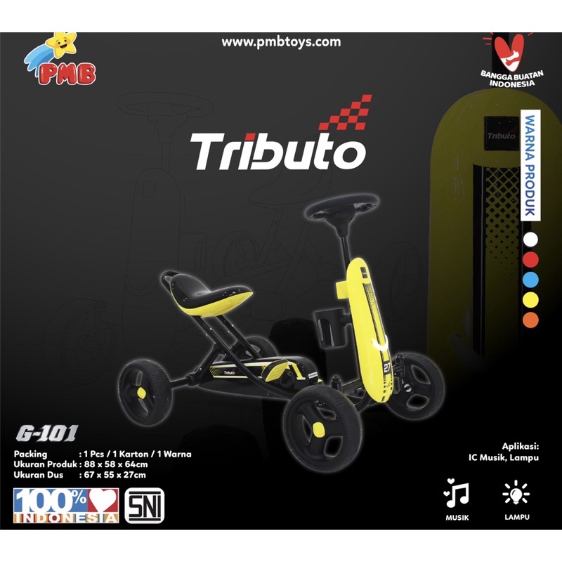 Gokart anak PMb Tributo G-101 G 101 (Manual)