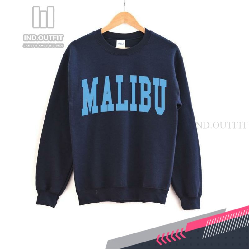 S - XXXXXL(6XL) MALIBU Sweatshirt Crewneck Beach Ocean California BIGSIZE Oversize Unisex Sweater Ob
