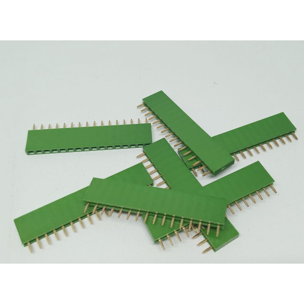 Pin Header Female Color 1x16 Pin Single Row 2.54mm Hijau 16p