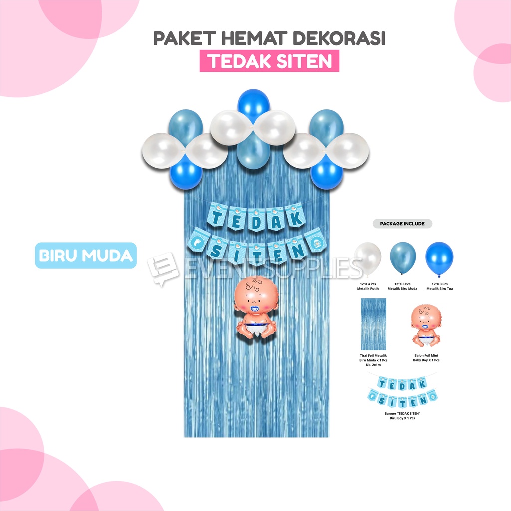 Latopia_ Paket Hemat Dekorasi Tedak Siten Anak Laki-Laki Perempuan