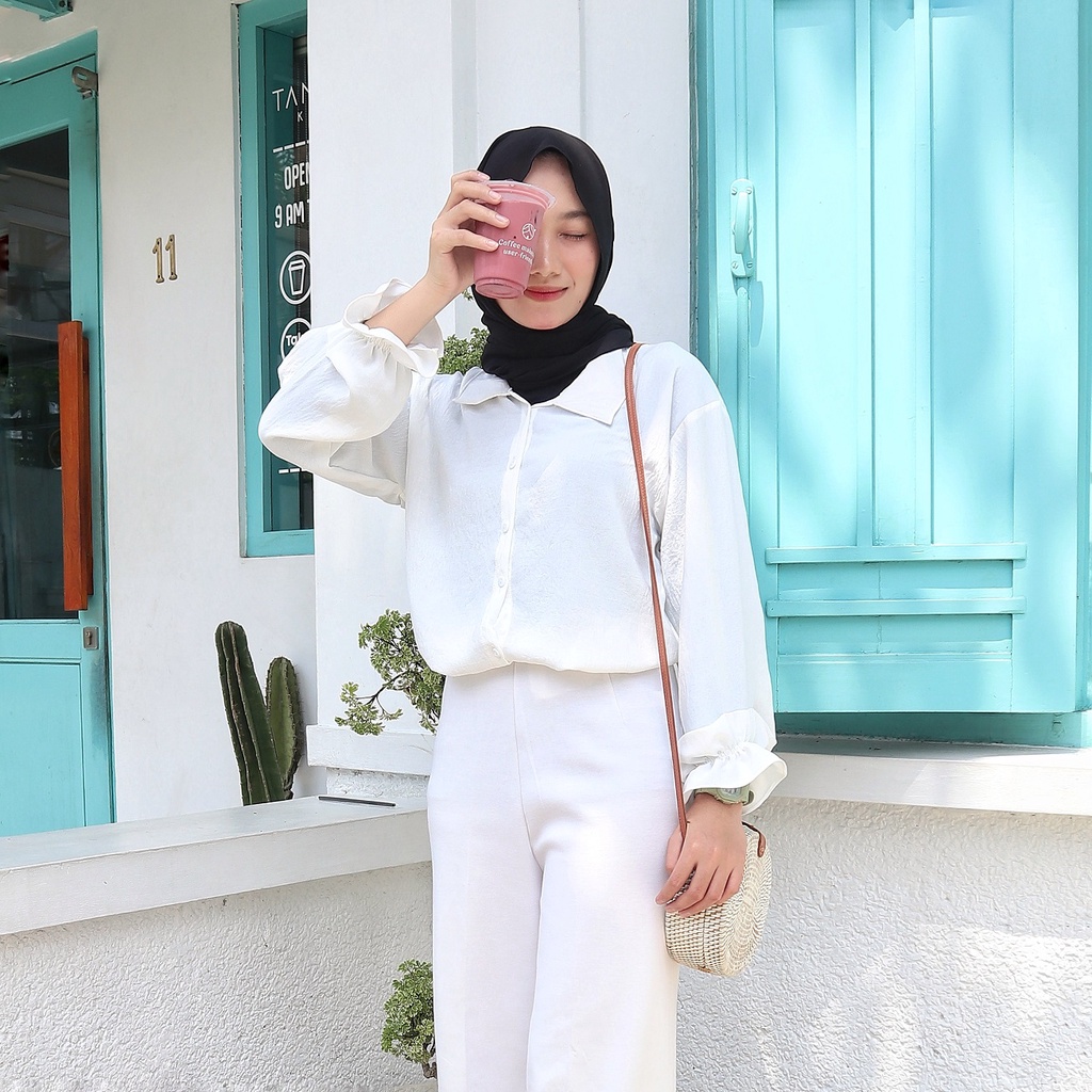 1KG MUAT 5PCS | FEBY BLOUSE ATASAN AIRFLOW CRINKLE HITS OOTD SELEBGRAM FASHION GROSIR WANITA TERBEST SELLER