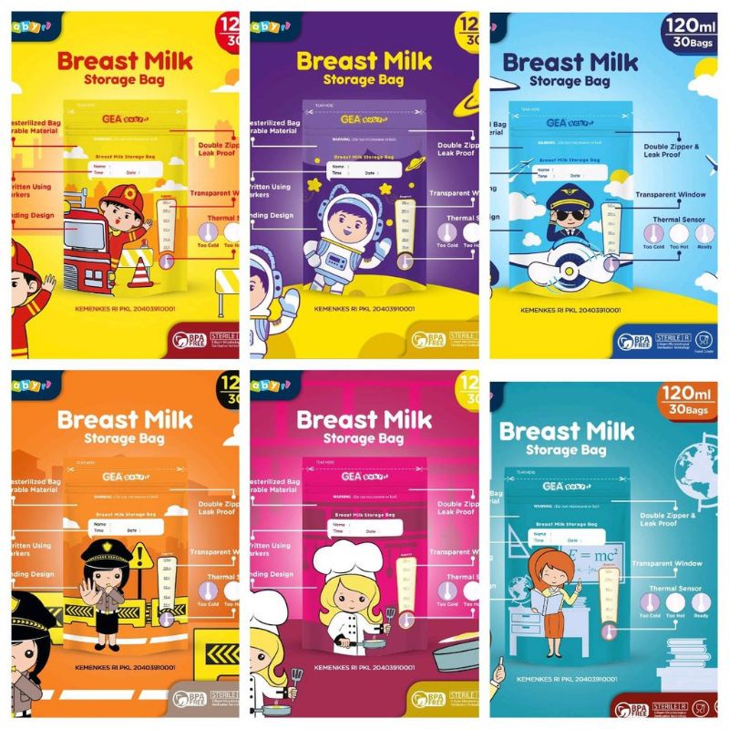 Kantong Asi Gea / Breast Milk Storage Bag / Kantong Asi GEA Baby / Kantong Asi Motif / Kantong Asi Murah