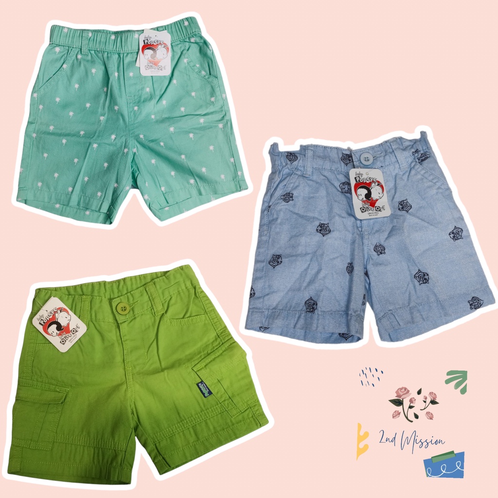 Celana Pendek Anak Kids Laki Laki Matahari Baby Popeye Ukuran 12 sd 36 Bulan fashionkidsbranded