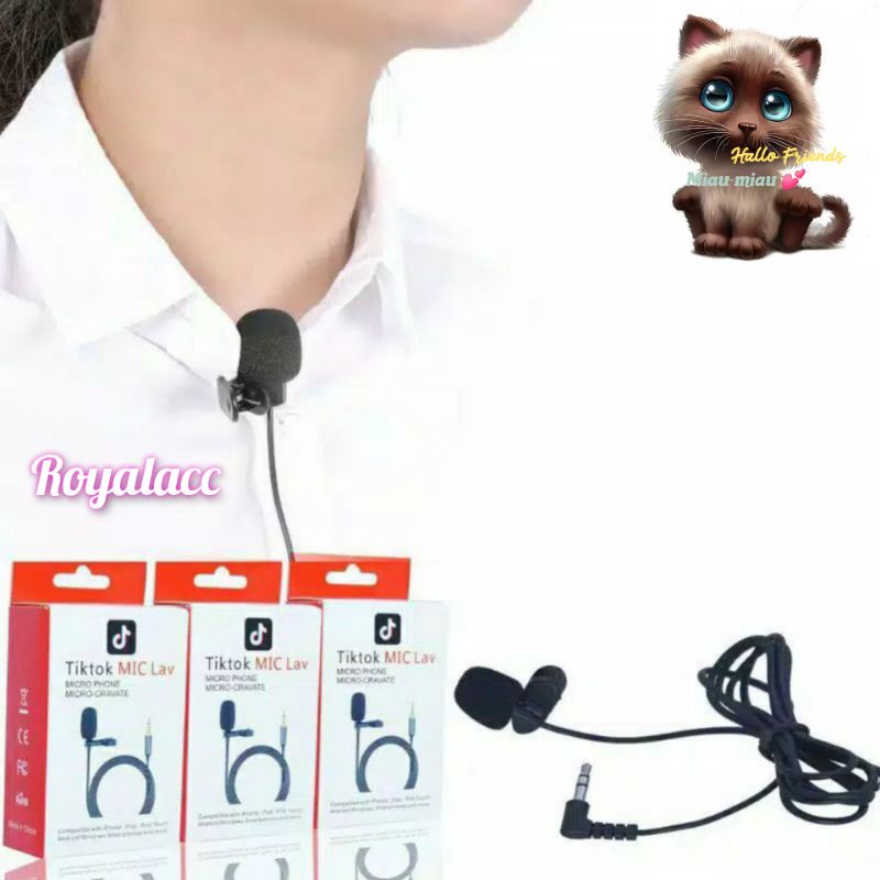 Mic Tiktok Smule Lav Cravate / Mic Clip On Audio Karaoke Microphone