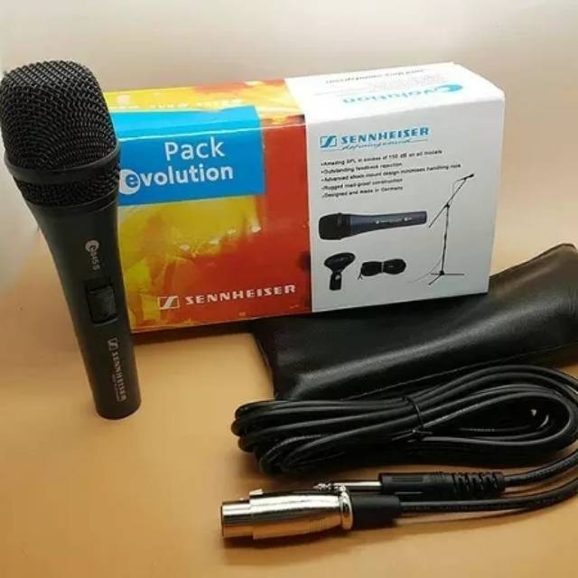 Mikropon kabel sennheiser mic e845s mic legendary ready stock.harga lagi promo.free dompet