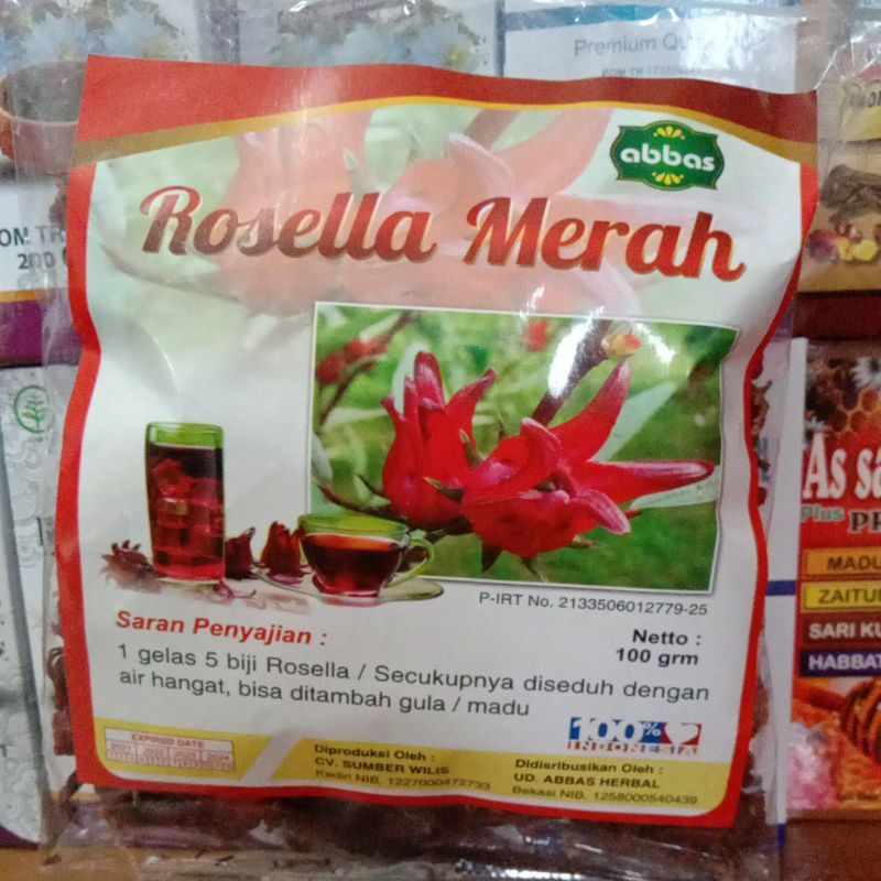 

Teh Bunga Rosella Merah Curah Tinggi Vitamin C Imun Tubuh